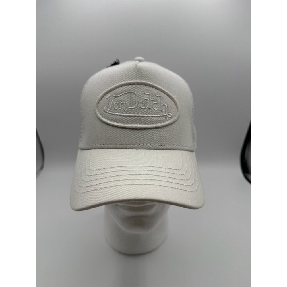 Von Dutch Triple White Classic Trucker Hat Snapback NWT